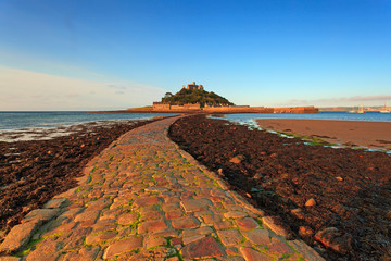 St Michaels Mount cobbled causeway