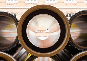 Blick durch ein Rohr - Vordergrund scharf