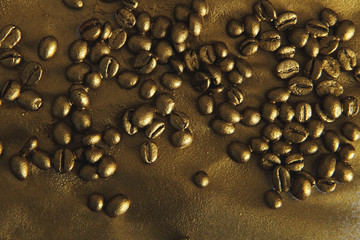 golden coffee background