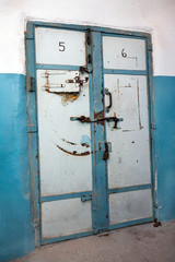 Wooden door of jail