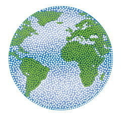 World map cross vector illustration