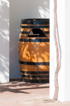Barrel of wine, Stellenbosch, Western Cape, South Africa.