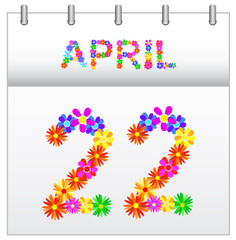 Earth Day Calendar April Month