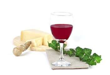 red wine and cheese