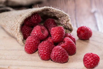 Portion of Raspberries