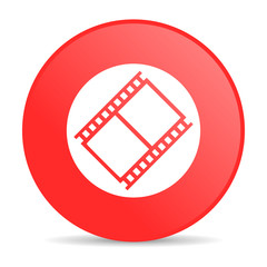 film red circle web glossy icon