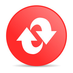 rotate red circle web glossy icon
