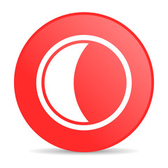 moon red circle web glossy icon