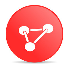 chemistry red circle web glossy icon