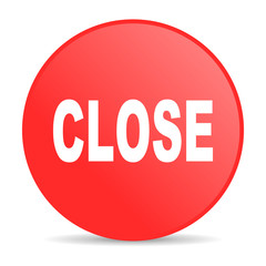 close red circle web glossy icon