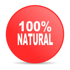 natural red circle web glossy icon