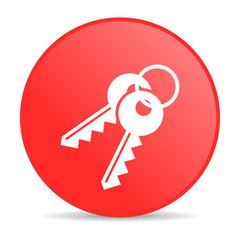keys red circle web glossy icon