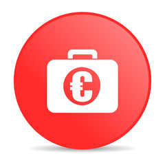 financial red circle web glossy icon