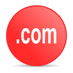 com red circle web glossy icon