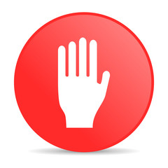stop red circle web glossy icon