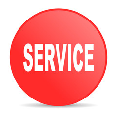 service red circle web glossy icon