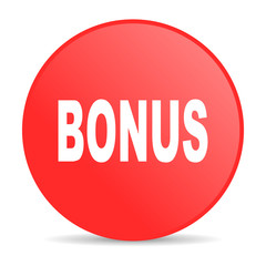 bonus red circle web glossy icon