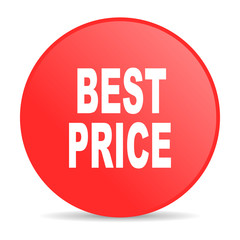best price red circle web glossy icon