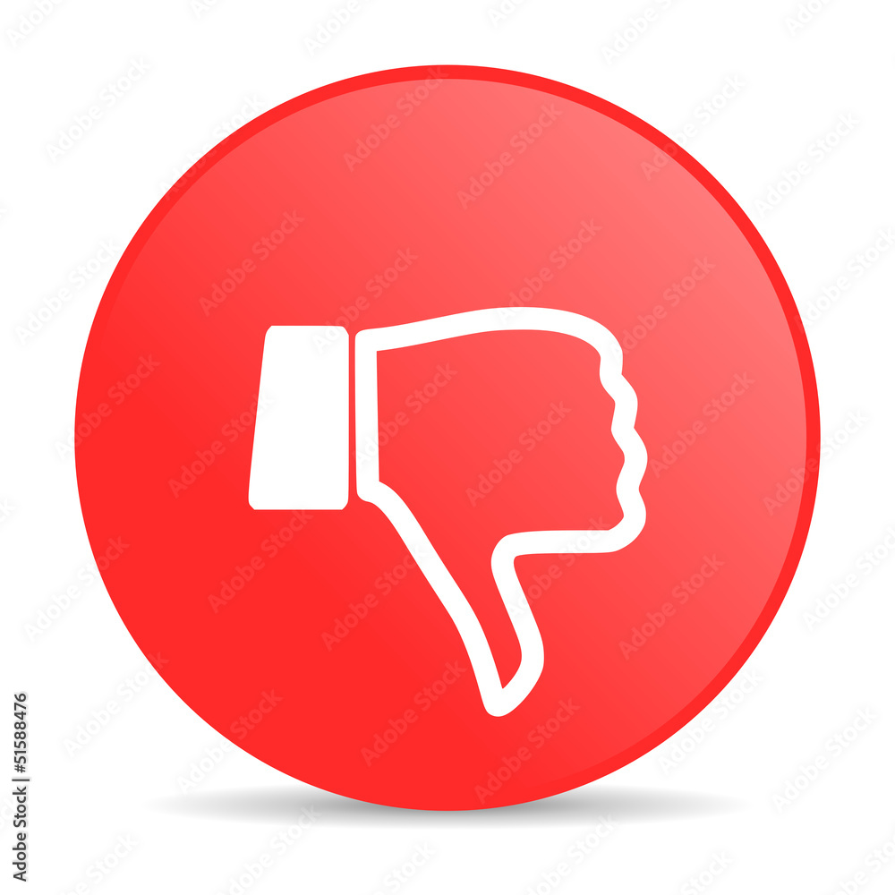 Aufkleber unlike red circle web glossy icon