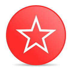 star red circle web glossy icon