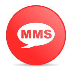 mms red circle web glossy icon