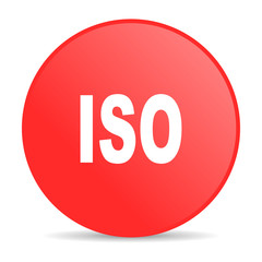 iso red circle web glossy icon