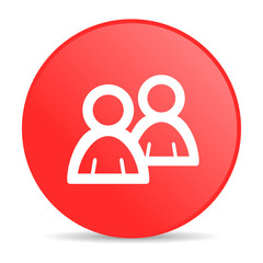 forum red circle web glossy icon
