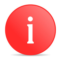 information red circle web glossy icon
