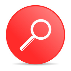 search red circle web glossy icon