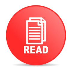 read red circle web glossy icon