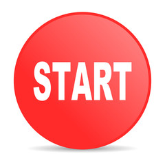 start red circle web glossy icon