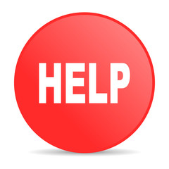 help red circle web glossy icon