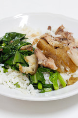 Pork leg with rice