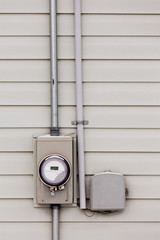 Smart grid power supply meter and phone line drop