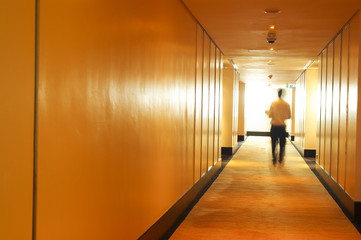 Walkway hotel floor