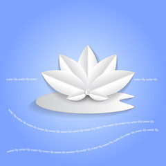 water lily. Abstract flower design