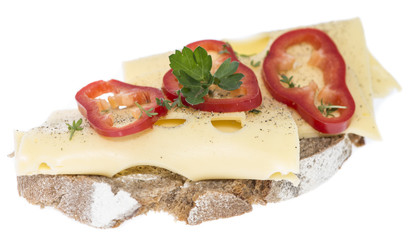Cheese Sandwich isolated on white