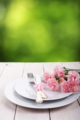 Plate with silverware