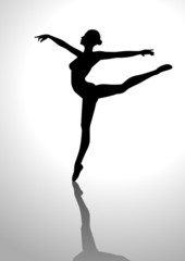 Fototapeta na wymiar Silhouette illustration of a ballerina