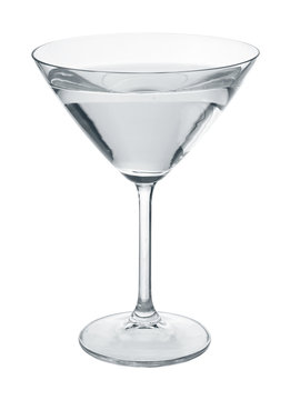 Martini glass filled with liquid.