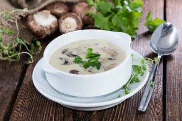 Portion of Mushroom Soup