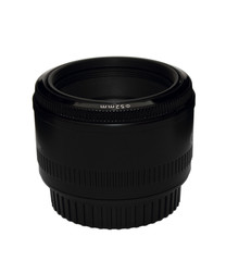 DSLR lens 50 mm isolated