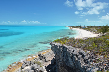 Coast line of Little Exuma, Bahamas