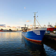 fishing boat fleet at the port of Ventspils