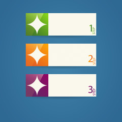 Set of colorful progress template.