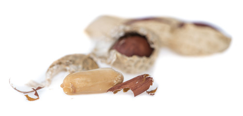 Peanuts isolated on white