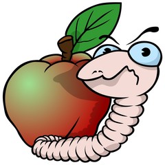 Worm and Apple