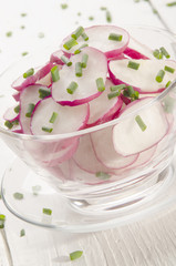 fresh radish salad with chives