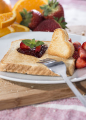 Toast with Strawberry Jam