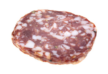 Small stack of sopressata